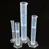 Clear White Plastic Liquid Pomiar Ass. Dygrykcjoner do laboratoryjnych Narzędzia laboratoryjne 10 ml, 25 ml, 50 ml, 100 ml, 250 ml, 500 ml