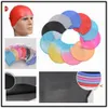 Tappo da nuoto in silicone da donna uomo impermeabile colorato per adulti capelli lunghi sport ad adulti elastici cappello da bagno da nuoto