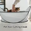 Dog Apparel Pet Hair Cutting Cape Foldable Salon Storage Net Comfortable Shearing Apron Folding Grooming Tool Supplies