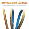 5mm 8mm 10mm COB LED -strip ljus 348 528 pixlar/m hög densitet flexibel RA90 linjär dimbar varm natur cool vit dc12v 24v