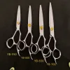 Aparadores artesãos novos profissionais CABELO CLIPPER Classic Barbers Tools Salon Cutting Rainning Shears Conjunto de 5,5/6.0/6,5/7,0 polegadas tesoura