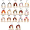 Rainbow Keychains weven voor vrouwen Tassel Macrame Keyrings Key Holder sieraden2554