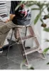 Joylove Giappone giapponese Scala della casa trasparente Acrilico Acrilico Ladder di piegatura telescopica portatile Piccola Scala in plastica a pedale in tre fasi