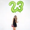 32 / 40inch Numéro de papier d'aluminium vert ballons d'hélium Ballons Ballons pour adultes décor anniversaire 1 2 3 4 5 6 7 8 9 pour les enfants décorations de fête d'anniversaire pour enfants