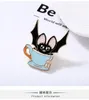 Halloween Series Brosch Creative Bat Funny Pin Badge Bag Hat Accessories Gothic Bat Emalj Brooch Pins Badge Lapel Pin Brooches Collar Jeans Jacket Fashion Jewelry