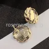 Boucles d'oreilles de créateur de mode de mode Lettre de diamant marque de goutte d'oreille en acier inoxydable 925 Men de boucle d'oreille en cristal argenté Femmes Généralités d'anniversaire de mariage avec boîte