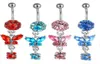 D0491 4 Farben Aquacolor Bowknotstil Bauchnabel Ring Navel Ringe Körper Piercing Schmuck Dangle Accessoires Mode Charm 209619398