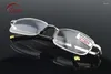 Sunglasses SCOBER Two Pairs Full-Rim Natural Crystal Lenses Alloy Comfortable Nose Pad Reading Glasses 1 1.5 2 2.5 3 3.5 4