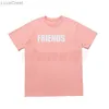 Mens T-shirts Fashion Friends T Shirt Män kvinnor Hip Hop Orange Kort ärm Designer Tees Size S-XL