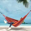 Hammocks Hooru Camping Hammock Portable Comfortable Garden Hammock Double Hammock for Outdoor Bedroom Travel Beach Swinging BedQ