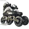 Inline rullskridskor professionella inline rullskridskor för vuxna 4-hjul skridskor racing hastighet skridskoåkning sneakers med 3/4 hjul justerbar storlek y240410