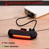 Bike Bicycle Light LED USB Rechargeable Night Riding Taillight Outdoor Bright MTB Road Bike Cycling Warning Rear Lamp Flashlight