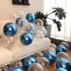 10pcs 12 inç parlak konfeti balonlar şeffaf kağıt folyo konfeti globos parıltılı payetler düğün doğum günü partisi dekorlar