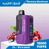 Original Happ Bar BST15000 VAPE usa e getta 15k sbuffi Ecig Best Taste 10 gusti in stock 2% 5% Nic Germany Warehouse Nuovo design Prodotto Elettronica sigaretta elettronica