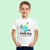 Chłopcy dziewczynki Letnie urodziny 1 2 3 4 5 6 7 rok krótkie dzieci T-shirty chłopięcy koszulki dla dzieci
