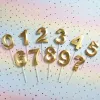 1pcs Numbers Birthday Candle Cake Topper Baby Birthday Party Anniversary Wedding Gold Blue 1 2 3 4 5 6 7 8 9 0 Candles