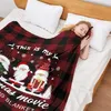 Idée cadeau de couverture douce pour les enfants adultes Ceci est mon film de Noël, jetez de la flanelle floue à plaid rouge