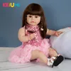 24 inç Siyah Saç Sue Sue Reborn bebek bebekleri 60 cm Yumuşak Bez Vücut Boneca Bebe Reborn Toys Çocuklar İçin Doğum Günü Oyun Arkadaşı Hediyeleri