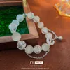 Cat's Eye Stone Bell Mond Perlen -Armband mit kaltem gleichgültigem Stil Instagram, einzigartiges Design, modische und vielseitige Handwäsche für Frauen