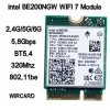 Cartões novos wifi 7 Intel be200 bt5.4 cartão wifi be200ngw 2.4/ 5/6 GHz 5,8 Gbps para Windows 11 PC laptop