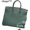 Bolsas de designer de couro BK Diretor Costado à mão Bolsa de platina Togo Bola de couro BK25 pavão verde z6 fivela de prata dourada