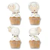 24pcs Decoration de dessert de gâteau d'anniversaire sur le thème des moutons, fournitures de fête de joyeux anniversaire