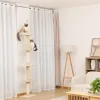 Modern Cat Trees Floor to Ceiling Stable Scratcher Multi-Level Cat Towers with Ladder Condos Hammock Solid Durable Natural Sisal