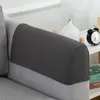 Chair Covers 1 Pair Removable Sofa Armrest Cover Solid Slipcover For Armchair Stretch Couch Arm Protector