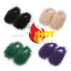 Low price New Slippers womens furry slides sandals fur pink fluffy flat sandal indoor shoes slippers GAI eur 36-49