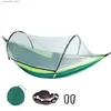 Hamacs Single Taille 270 * 140 cm Portable léger portable Camping Nylon Travel Pop-Up Mosquito Net Hangerq
