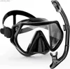 Maski do nurkowania Profesjonalne maska ​​nurkową kombinezon nurkowy dla dorosłych silikonowy kombinezon narciarski anty -mgły gogle pływające Y240410