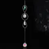 Tapestries Silver Series Crystal Wind Chime Hangings hängen Tapestry Star Moon Sun Catcher Girls Bedroom Decorations