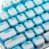 Akcesoria 104 klawisze Przezroczysty układ klawiszy Niski profil biały klawisze krawędzi DIY Black Shilit Crystal Edge dla mechanicznej klawiatury