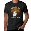 Męskie Polos Seagulls Stop It Now T-Shirt Blacks Wadze waga zwyczajowa