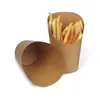 Wegwerp Kraft Paper Cup, friethouder, gebakken eten, tentato chipes tassen, restaurantmonsters, 12 ounce weg