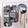 3 4 5 Schichten waschbarer Schrank Organizer Kleiderschrank Stoff Regale Hängende Rack -Lagerbeutel mit Haken und Schlaufen für Kleidungssocken