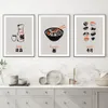 Japanische Lebensmittel Wandkunst druckt lustige Sake Sushi Ramen Nudeln Poster Küche Leinwand Malerei Bilder für Wohnzimmer Wohnkultur