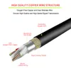 lballist 1/4''Jack 6.35mm Male to XLR Female Cable Foil+Braided Shielded OFC For Microphone