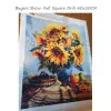 Evershine Diamond Embroidery Sunflowers Cross Stitch 5D Diamond Målning Flower Full Square Rhinestones Mosaic Home Decoration