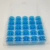 1set/lot clear Plastic 25ボビンミシンスレッドストレージケースボックス付きホーム縫製アクセサリー縫製ツール付き