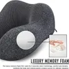 U Shaped Memory Foam Neck Pillows Soft Slow Rebound Space Travel Pillow Massage Neck Cervical Healthcare Bedding Drop Shipping