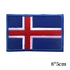 Nordic Country geborduurde patches IJsland Noorwegen Zweden Denemarken Finland Zwitserse vlag Tactische Militaire morele badges voor rugzak