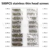 500pcs 18 types Mini vis Kit de bricolage micro Micro ordinateur portable Générale de lunette de soleil Téléphone Réparation de la tablette Fixation de l'outil de vis