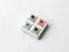 Testador de interruptor de alumínio de teclados 2x2 prata para cereja rgb switches preto vermelho marrom azul rgb smd para teclado mecânico