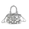 Cross Body Evening Bags High -End- und Nischen -Silberhandtasche für Frauen im Jahr 2024 Neue Trendy Vielseitige Crossbody -Tasche mit Perlenarmbändern tragbare Arbeit H240410