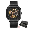 Relógios de pulso Design de marca masculino assistir automático relógio de luxo Golden mecânica relógio de aço inoxidável para homens relógio