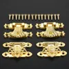 2 PCS 37*24 mm/35*25 mm Joyero de joyero HAPS Captura de pestillo Patches Bugar Landlock Flower Wooden Regalo Regalo Hardware de muebles de muebles