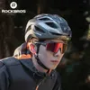 Cykelhjälmar Rockbros Cycling Light Helmet Type-C Laddning Ectric Bycc Hjälm Front Light Bak Ljus Varningslampa Säkerhet MTB Bike Hjälm L48