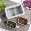 Ecoco Wandmontagemontierte Gewürzbox Gewürzregaler Gewürz Organizer Küchenzubehör Salzglas Shaker Pfefferbehälter