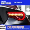 Biltillbehör TAILLIGHT MONTERING Broms Omvänd parkeringsljus för Toyota GT86 Subaru BRZ FT86 LED-bakljus 13-19 bakre lampa